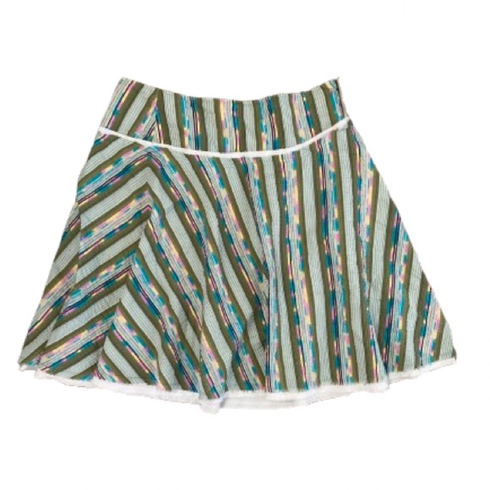 VINTAGE Y2K Free People Asymmetrical Striped Skater Skirt - Size 10